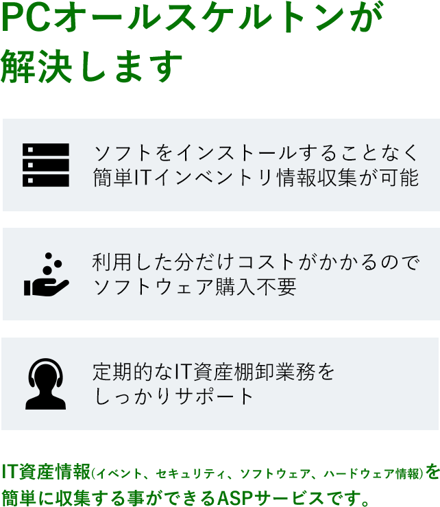 PCオールスケルトンが解決します！